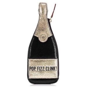 Kate Spade POP FIZZ CLINK champagne bottle coin purse